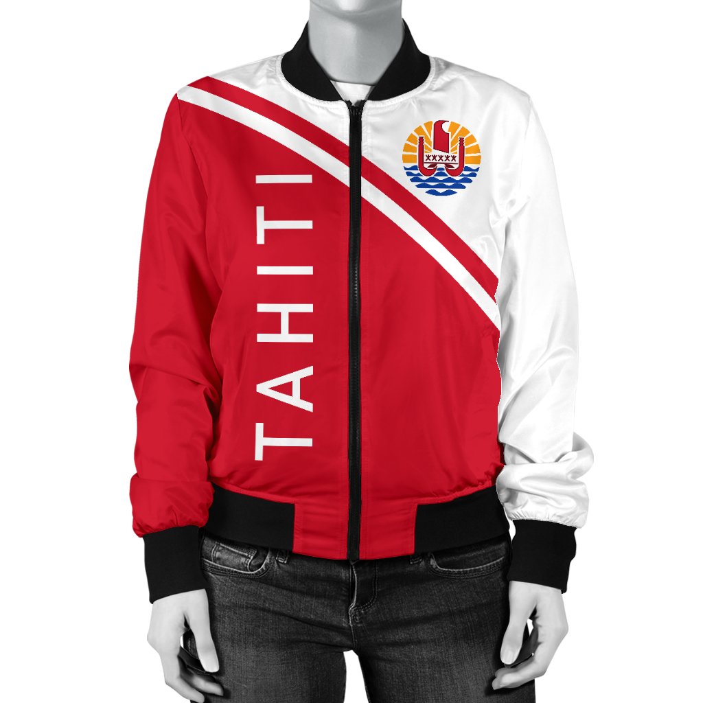 Tahiti Women's Bomber Jacket - Curve Version - Polynesian Pride