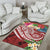 Polynesian Hawaii Area Rug - Summer Plumeria Red) - Polynesian Pride