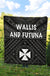 Wallis and Futuna Premium Quilts - Wallis and Futuna Seal With Polynesian Tattoo Style - Polynesian Pride