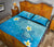 Hawaii Plumeria Deep Blue Turtle Quilt Bed Set - Polynesian Pride