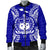 Samoa Polynesian Men's Bomber Jacket Map Blue - Polynesian Pride