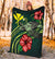 Hawaii Polynesian Premium Blanket - Green Turtle Hibiscus - Polynesian Pride