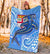 Fiji Premium Blanket - Blue Shark Polynesian Tattoo - Polynesian Pride