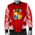 Tonga Polynesian Men's Bomber Jacket - Pattern With Seal Red Version - Polynesian Pride