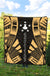Austral Islands Premium Quilt - Austral Islands Flag Polynesian Gold Tattoo (Black) - Polynesian Pride