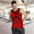 Hawaii Men's Tank Top - Hawaii Coat Of Arm & Maui Tattoo Red - Polynesian Pride