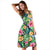 Hawaii Tropical Hibiscus Banana Leafs Midi Dress - Polynesian Pride