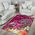 Samoa Custom Personalised Area Rug - Turtle Plumeria (Pink) - Polynesian Pride