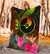 YAP Polynesian Premium Blanket - Hibiscus and Banana Leaves - Polynesian Pride