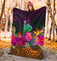 New Caledonia Polynesian Premium Blanket - Summer Hibiscus - Polynesian Pride