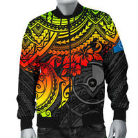 Yap Polynesian Bomber Jacket (Men) - Reggae Turtle - Polynesian Pride
