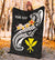 Hawaii Custom Personalised Premium Blanket - Kanaka Maoli Polynesian Patterns Plumeria (Black) - Polynesian Pride