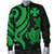 Wallis and Futuna Men's Bomber Jacket - Green Tentacle Turtle - Polynesian Pride