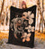 Hibiscus Plumeria Mix Polynesian Orange Turtle Premium Blanket - Polynesian Pride