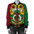 Vanuatu Women'S Bomber Jacket Pig Tusk Polynesian Coat Of Arms - Polynesian Pride