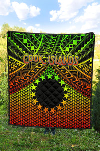 Polynesian Cook Islands Premium Quilt - Reggae Vintage Polynesian Patterns - Polynesian Pride