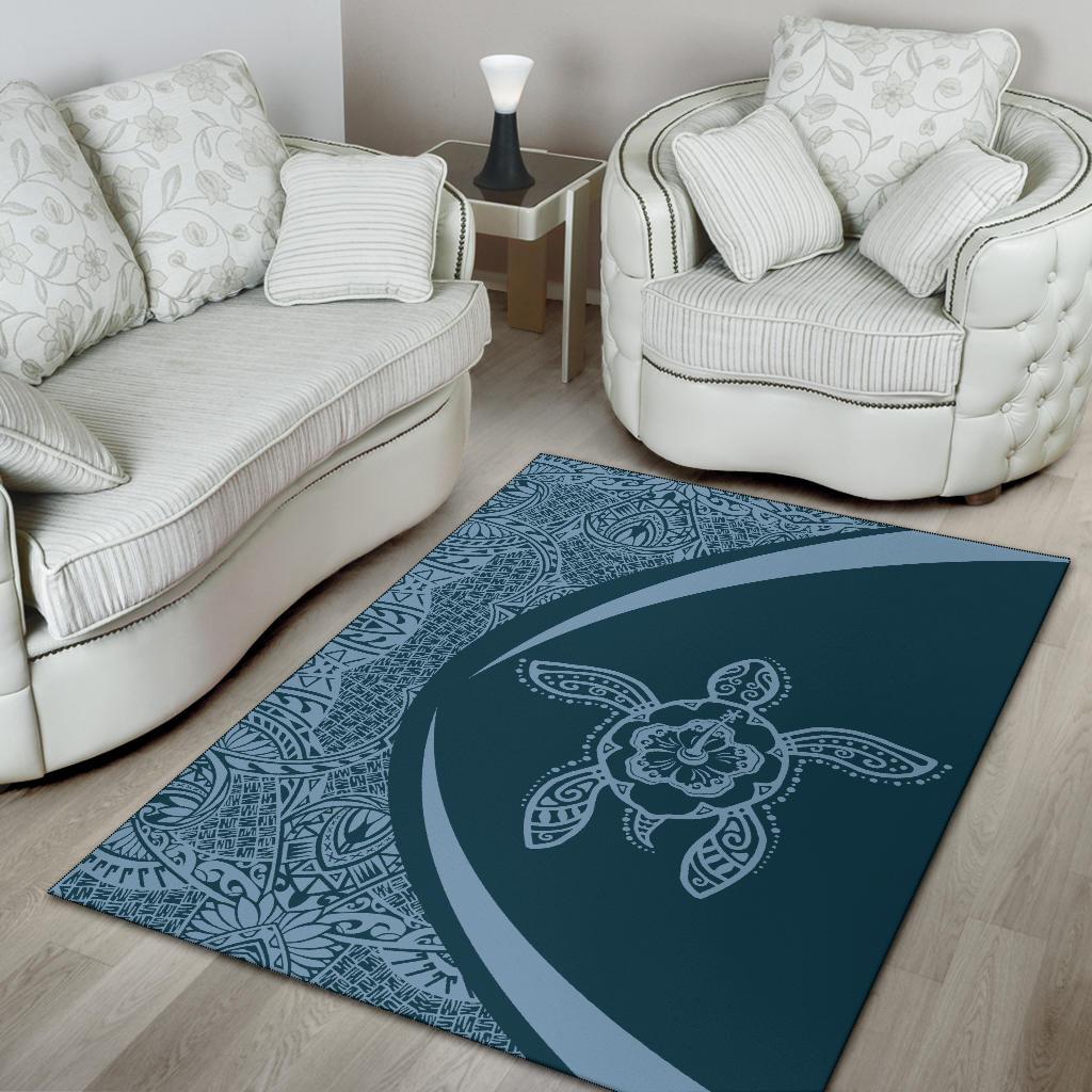 Hawaii Turtle Polynesian Area Rug Circle Style - Polynesian Pride