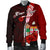 Fiji Polynesian Custom Personalised Men's Bomber Jacket - Coat Of Arm With Hibiscus - Polynesian Pride