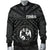 Tonga Men's Bomber Jacket - Tonga Seal With Polynesian Tattoo Style (Black) - Polynesian Pride