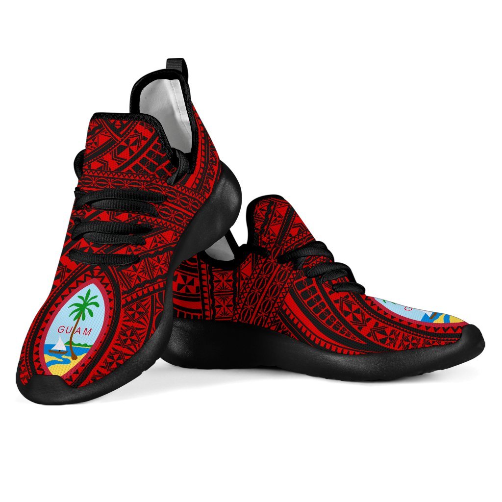 Guam Polynesian Tattoo Mesh Knit Sneakers - Polynesian Pride