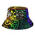 Fiji Bucket Hat - Rainbow Polynesian Pattern Crest - Polynesian Pride