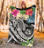 Polynesian Hawaii Premium Blanket - Summer Plumeria (Black) - Polynesian Pride