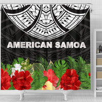 American Samoa Shower Curtain - Ginger Lei Pattern - Polynesian Pride