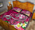 Tonga Quilt Bed Set - Turtle Plumeria (Pink) - Polynesian Pride