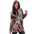 Guam Women's Hoodie Dress - Tribal Flower Special Pattern Red Color - Polynesian Pride