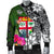 Fiji Men Bomber Jacket - Turtle Plumeria Banana Leaf - Polynesian Pride