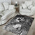 Tonga Custom Personalised Area Rug - Humpback Whale with Tropical Flowers (White) - Polynesian Pride