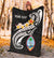 Guam Personalised Premium Blanket - Guam Seal Polynesian Patterns Plumeria (Black) - Polynesian Pride