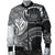 Samoa Custom Personalised Men's Bomber Jacket - Samoa Seal Wave Style (Black) - Polynesian Pride