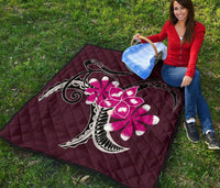 Plumeria Polynesia Pink Premium Quilt - Polynesian Pride