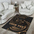 Fiji Polynesian Custom Personalised Area Rug - Gold Tribal Wave - Polynesian Pride