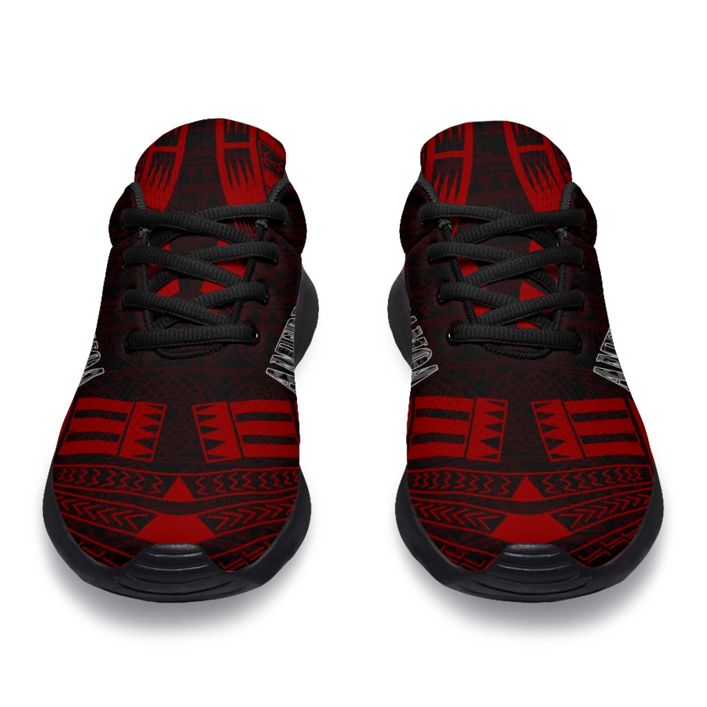 American Samoa Sport Sneakers - Polynesian Tattoo Red - Polynesian Pride