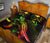 Papua New Guinea Polynesian Quilt Bed Set - Turtle With Blooming Hibiscus Reggae - Polynesian Pride