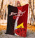 Tokelau Polynesian Custom Personalised Premium Blanket - Coat Of Arm With Hibiscus - Polynesian Pride