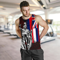 Hawaii King Flag Polynesian Men's Tank Top - Red - Polynesian Pride