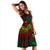 Vanuatu Polynesian Midi Dress - Turtle Hibiscus Reggae - Polynesian Pride