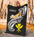 Hawaii Premium Blanket - Kanaka Maoli Polynesian Patterns Plumeria (Black) - Polynesian Pride