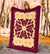 Hawaii Premium Blanket - Hawaiian Quilt Plumeria Medallion Burgundy - AH - Polynesian Pride