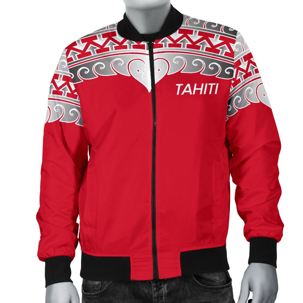 Tahiti Polynesian Men Bomber Jacket - Wave Style - Polynesian Pride