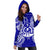 Vanuatu Polynesian Hoodie Dress Map Blue - Polynesian Pride