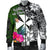 Wallis and Futuna Men Bomber Jacket - Turtle Plumeria Banana Leaf - Polynesian Pride