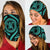 Hawaiian Turtle Map Black Turquoise Bandana 3 - Pack - Polynesian Pride