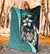 Federated States of Micronesia Premium Blanket Turquoise - Turtle With Hook - Polynesian Pride