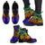 Chuuk Leather Boots - Rainbow Polynesian Pattern - Polynesian Pride