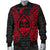 Guam Polynesian Men's Bomber Jacket Map Red - Polynesian Pride