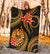 Tahiti Polynesian Premium Blanket - Gold Plumeria - Polynesian Pride